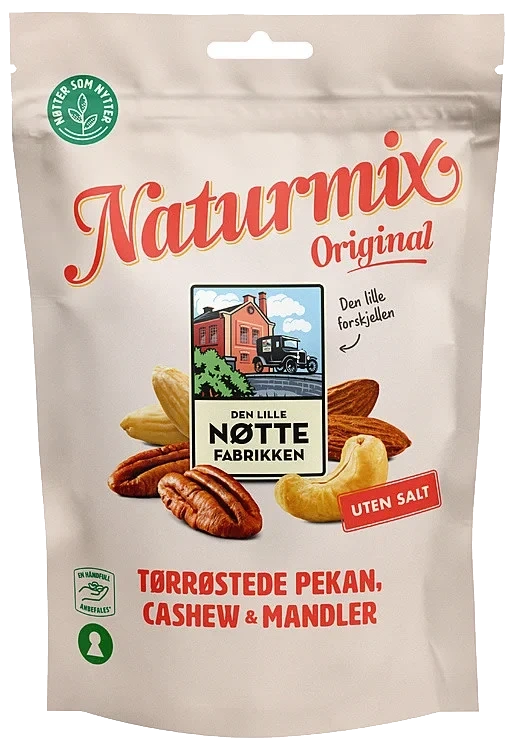 Naturmix Nøtter u/Salt 160g Dln
