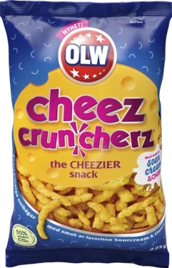 Olw Cheez Cruncherz Sour Cream & Onion 225g