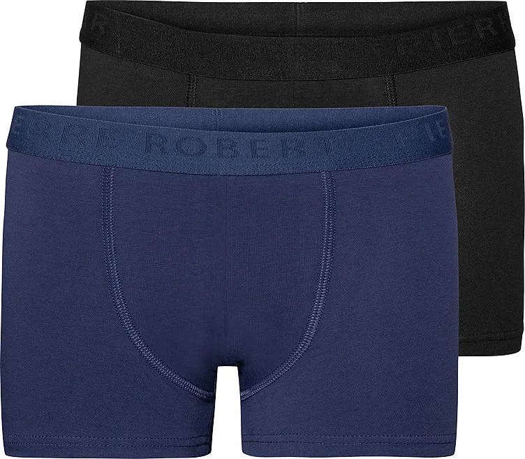 Cotton Boxer Kids Jr Navy+Black 134-140 Pierre Robert