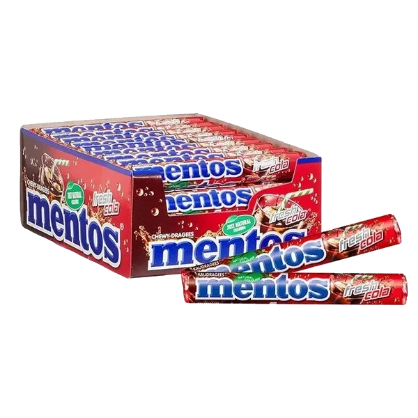 Mentos Fresh Cola (Kartong 40 ruller)