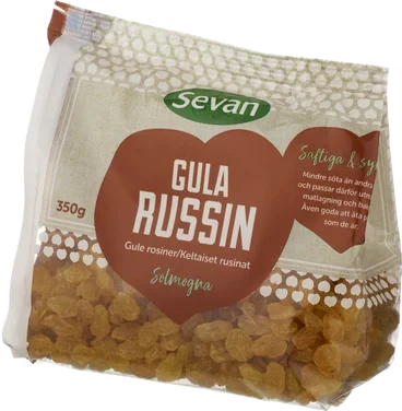 Gule Rosiner 350g, Sevan