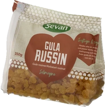 Gule Rosiner 350g, Sevan