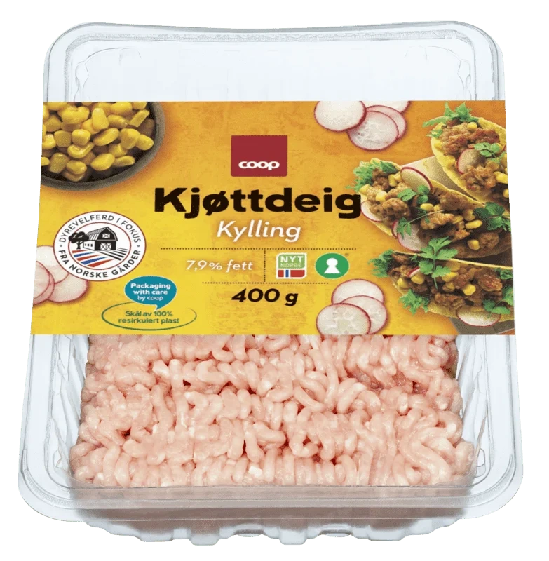 Coop Kyllingkjøttdeig 9% 400g