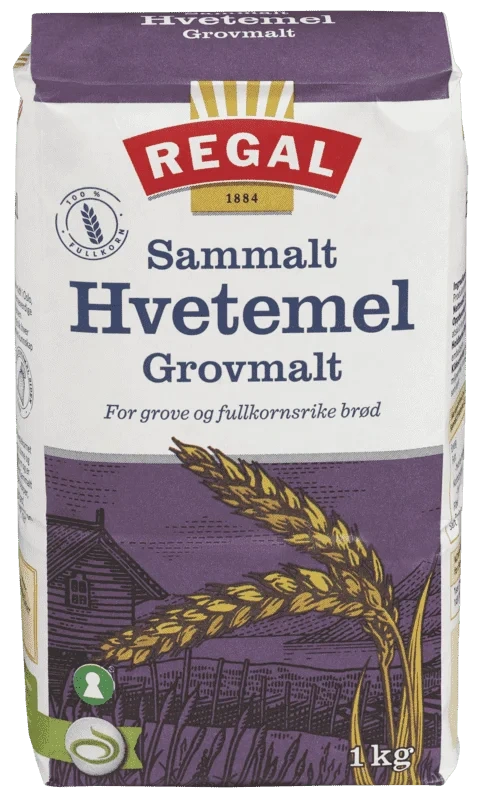 Hvetemel Sammalt Grov 1kg Regal