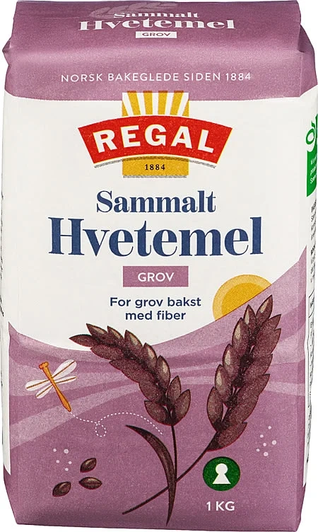 Hvetemel Sammalt Grov 1kg Regal