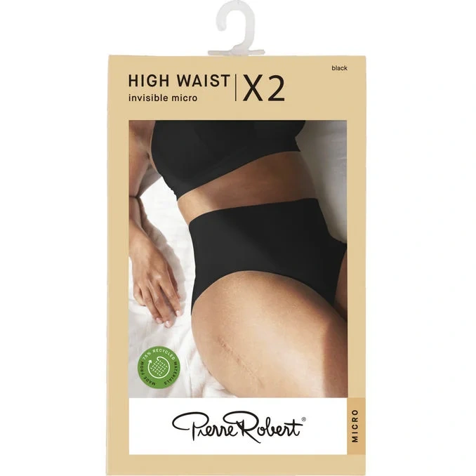 Trosor Invisible High Waist Stl. M Svart 2-pack