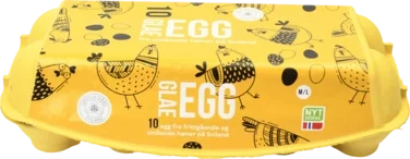 10 Glade Egg Fra Smilande Høner Fra Sviland