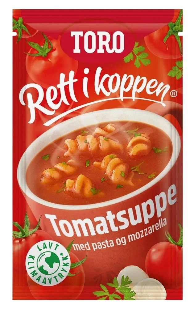 Tomatsuppe med mozzarella