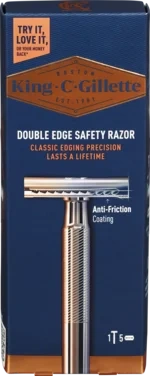 Barberblader Double Edge Safety 5bl.+1razor King C Gillette