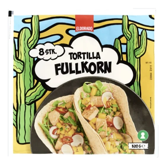 Tortilla Fullkorn 8 Stk