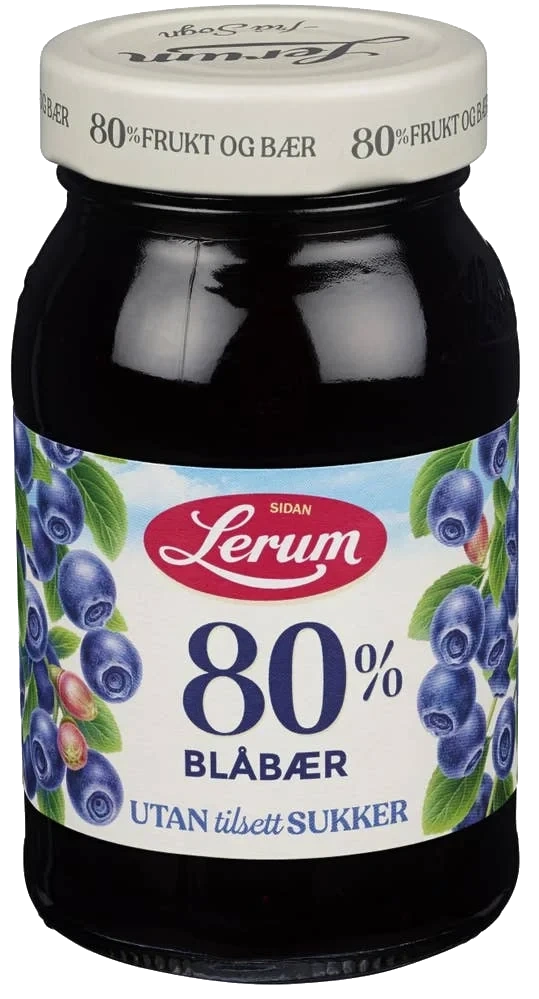 Blåbærsyltetøy 80%
