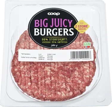 Coop Gp Big Juicy Burgers 360g