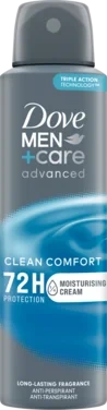 Dove Men+care Spray Clean Comfort Deo Antiperspirant Advanced Care 150ml