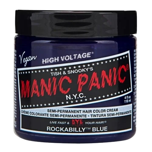 Manic Panic Semi-Permanent Hair Color Cream Rockabilly Blue