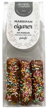 Marsipancompagniet Kolibristenger med Melkesjokolade 100g