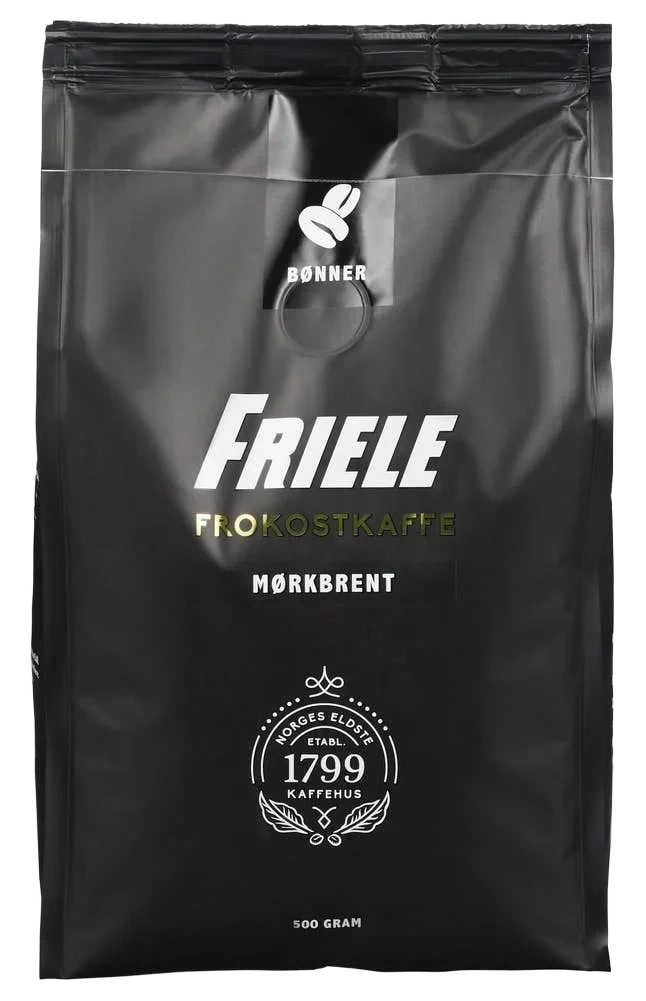 Frokostkaffe Hele bønner, mørkbrent, 500 g