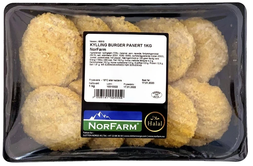 Kyllingburger Halal