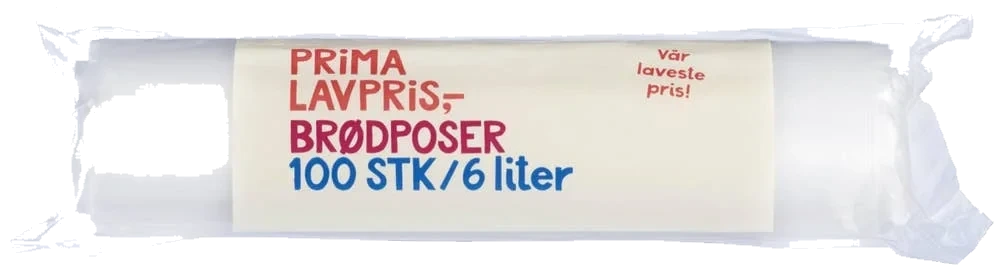 Brødpose 6l, 100 stk