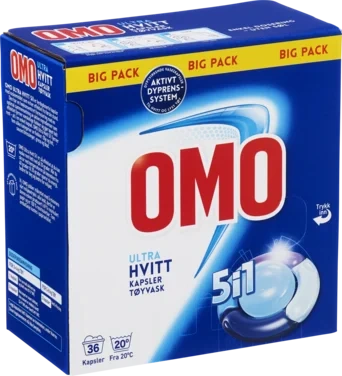 Omo Ultra Hvitt 5i1 Pods 36Tab