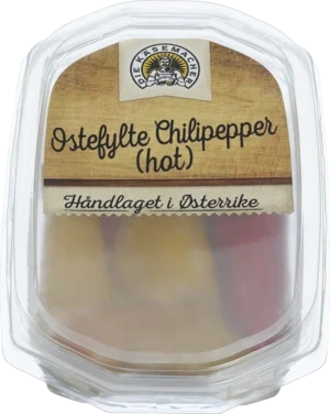 Ostefylt Chilipepper Hot 140g Die-käsemacher