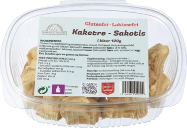Glutenfri - Laktosefri Kaketre - Sakotis i Biter 120g