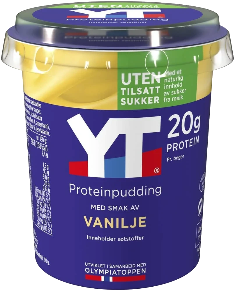 YT proteinpudding med smak av vanilje