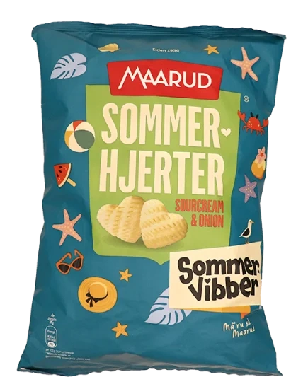 Sommerhjerter Sourcream & Onion 120g