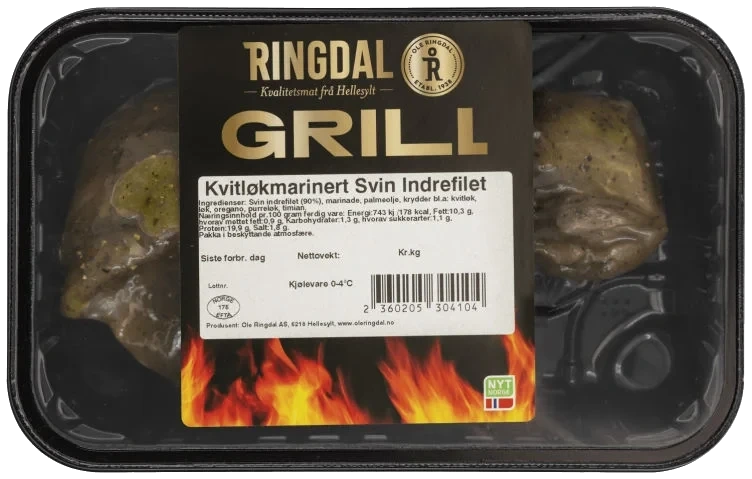 Svin Indrefilet Kvitløk Marinert