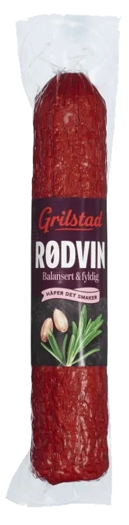 Rødvinspølse 240g Grilstad