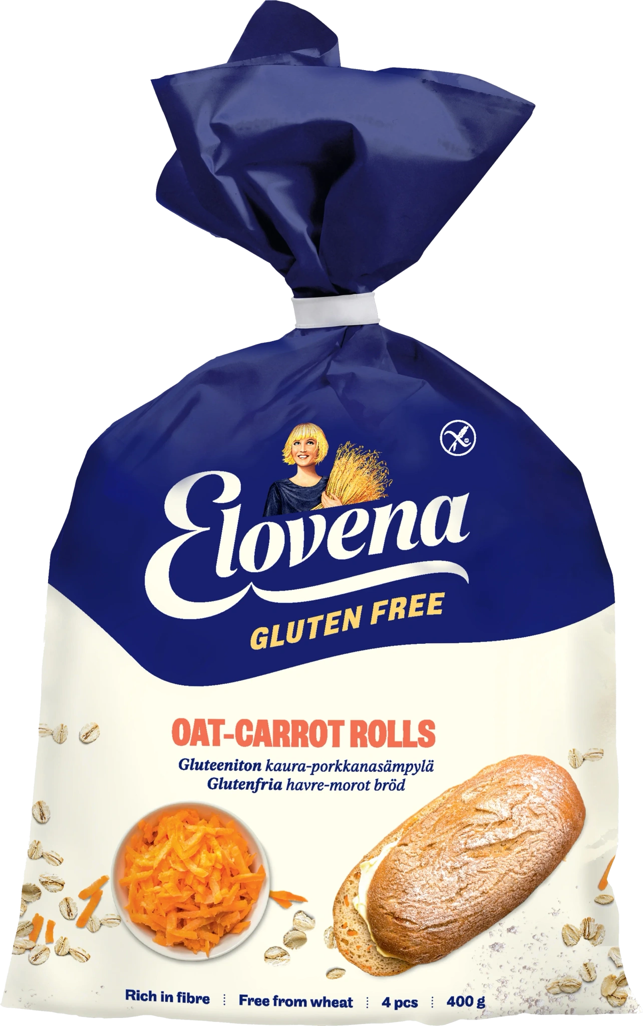 Glutenfria Småbröd Morot 4-pack