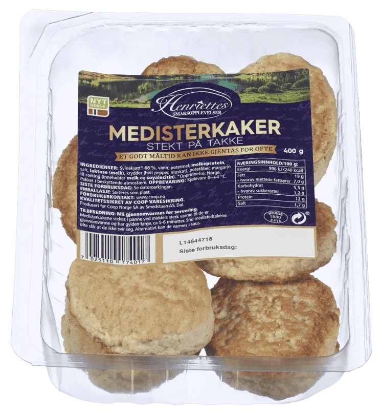 Henriettes Medisterkaker 400g