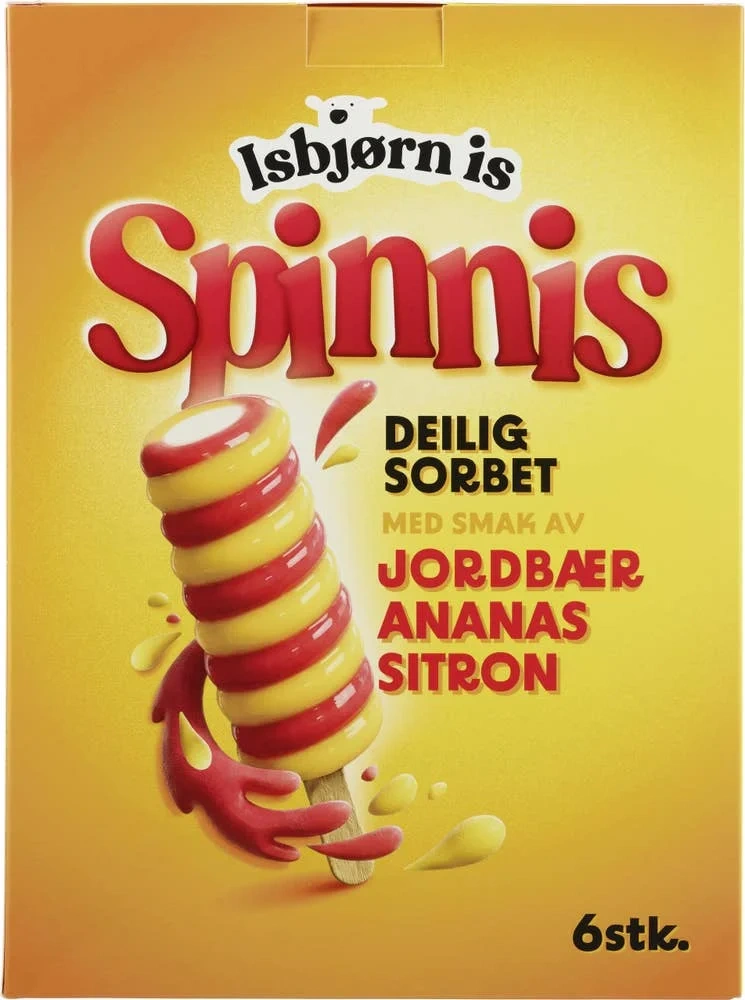 Spinnis sitron, ananas og jordbær