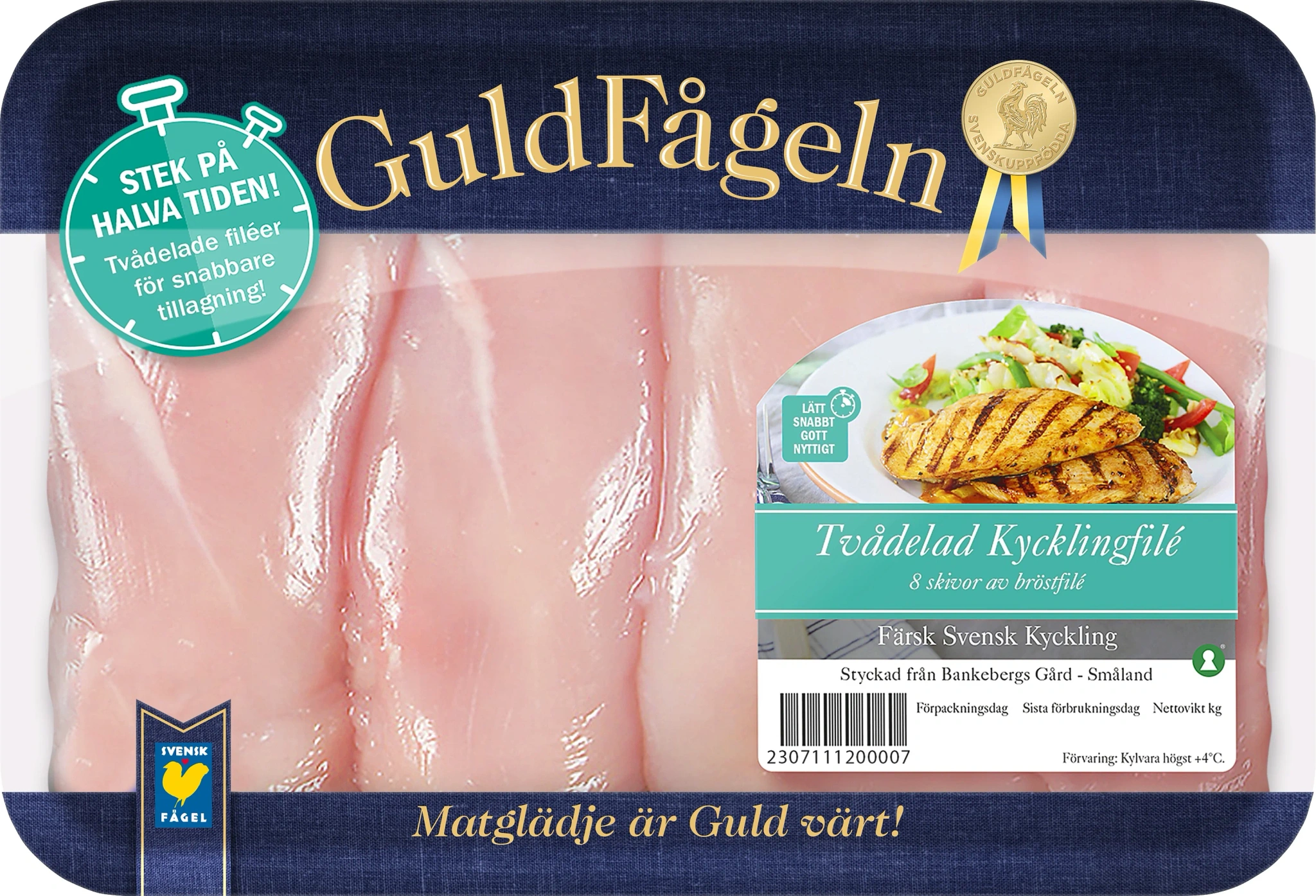 Kycklingfilé Tvådelad