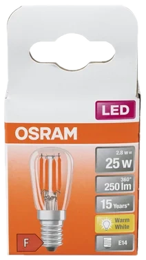 Lyspære Led T26 20 Klar E14 Osram
