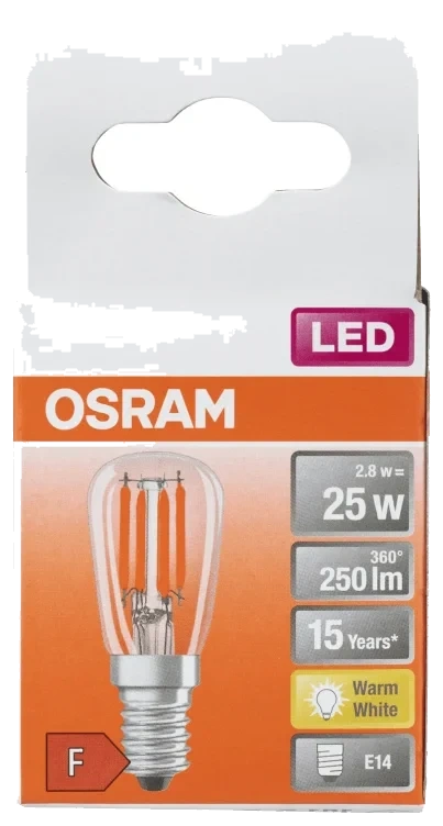 Lyspære Led T26 20 Klar E14 Osram