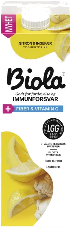 Biola Syrnet Melk Sitron/Ingefær 1000g Tine