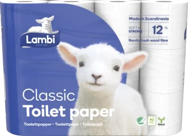 Toalettpapir Hvit 12rl Lambi