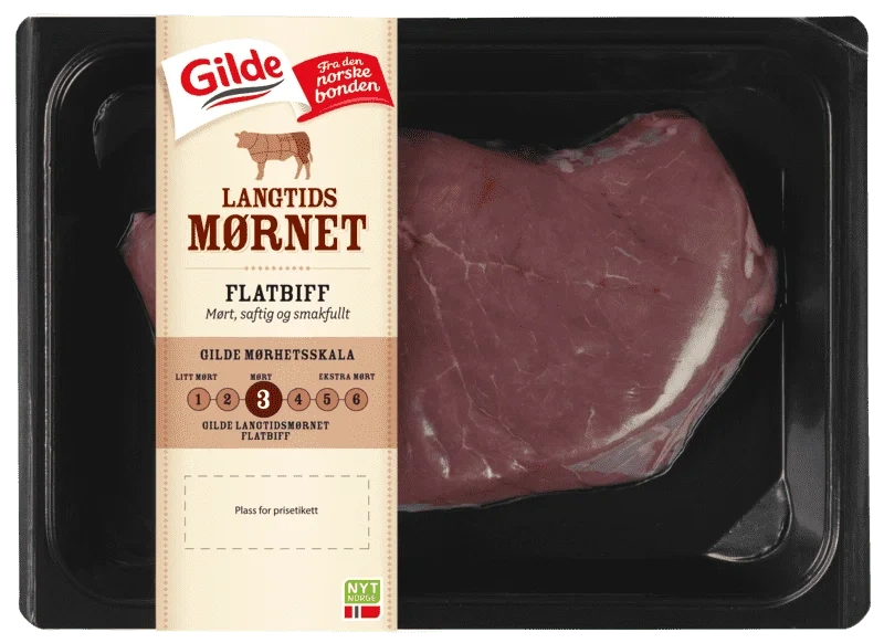 Gilde Langtidsmørnet Flatbiff ca 380g