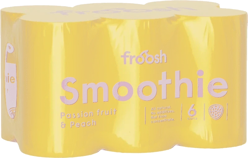 Froosh Fersken&Pasjonsfrukt 150ml x 6pk, 900ml