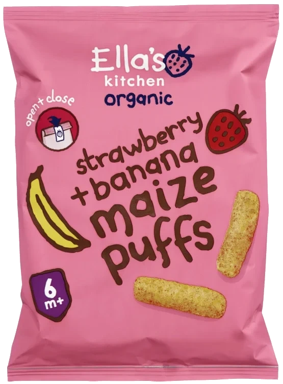 Majspuffar Jordgubb & Banan 7 Mån Eko