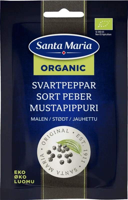 Santa Maria Malt Sort Pepper Økologisk 17g