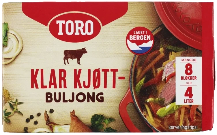 Kjøttbuljong Klar 80g Toro 8 Blokker