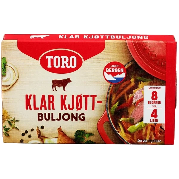 Kjøttbuljong Klar 80g Toro 8 Blokker