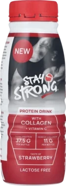 Stay Strong Collagen Protein Drikk Jordbær 500ml