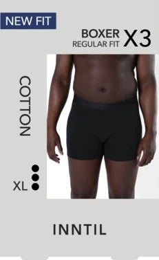 Men's Boxer, 3-pack, Black, Xl