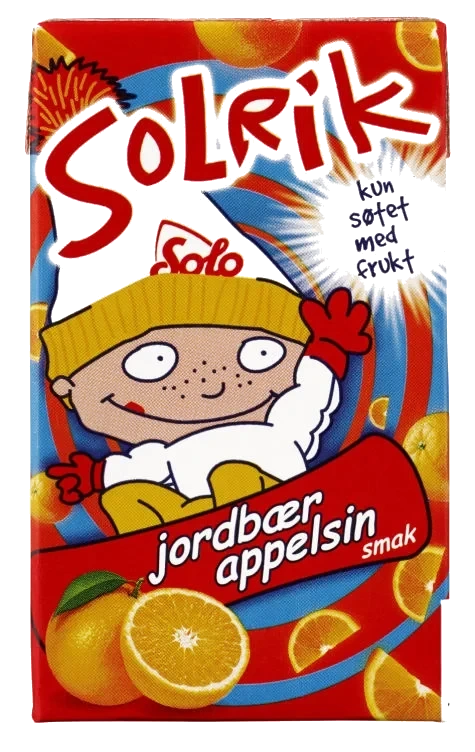 Solrik Jordbær/Appelsin Lettere 0,25l