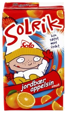 Solrik Jordbær/Appelsin Lettere 0,25l