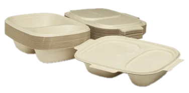 Boks Shield Bagasse 2 Rom Brun 600/300ml