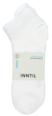 Sports ankle socks, 5 pairs, White, 41-45