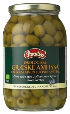 Oliven Grønne Økologiske u.Stein 2x1,85kg Paradi